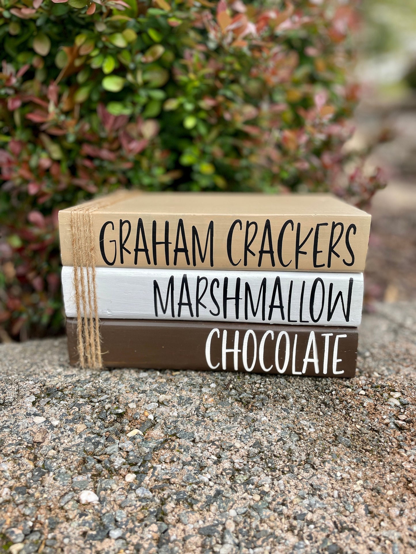 S'mores - Wood Book Stack